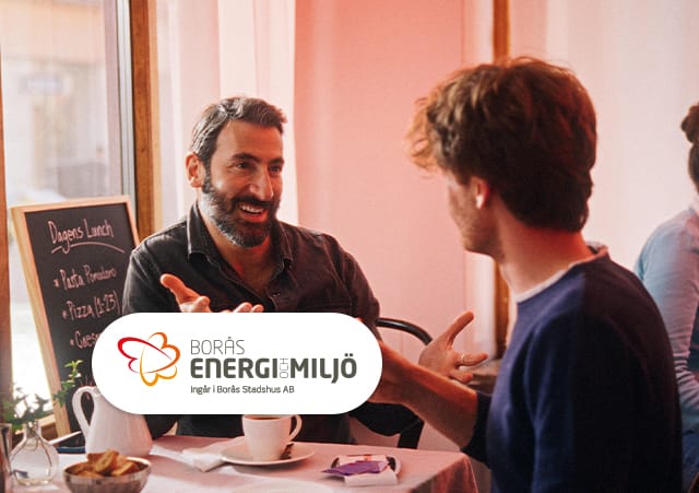 Borås Energi och Miljö logga liggandes